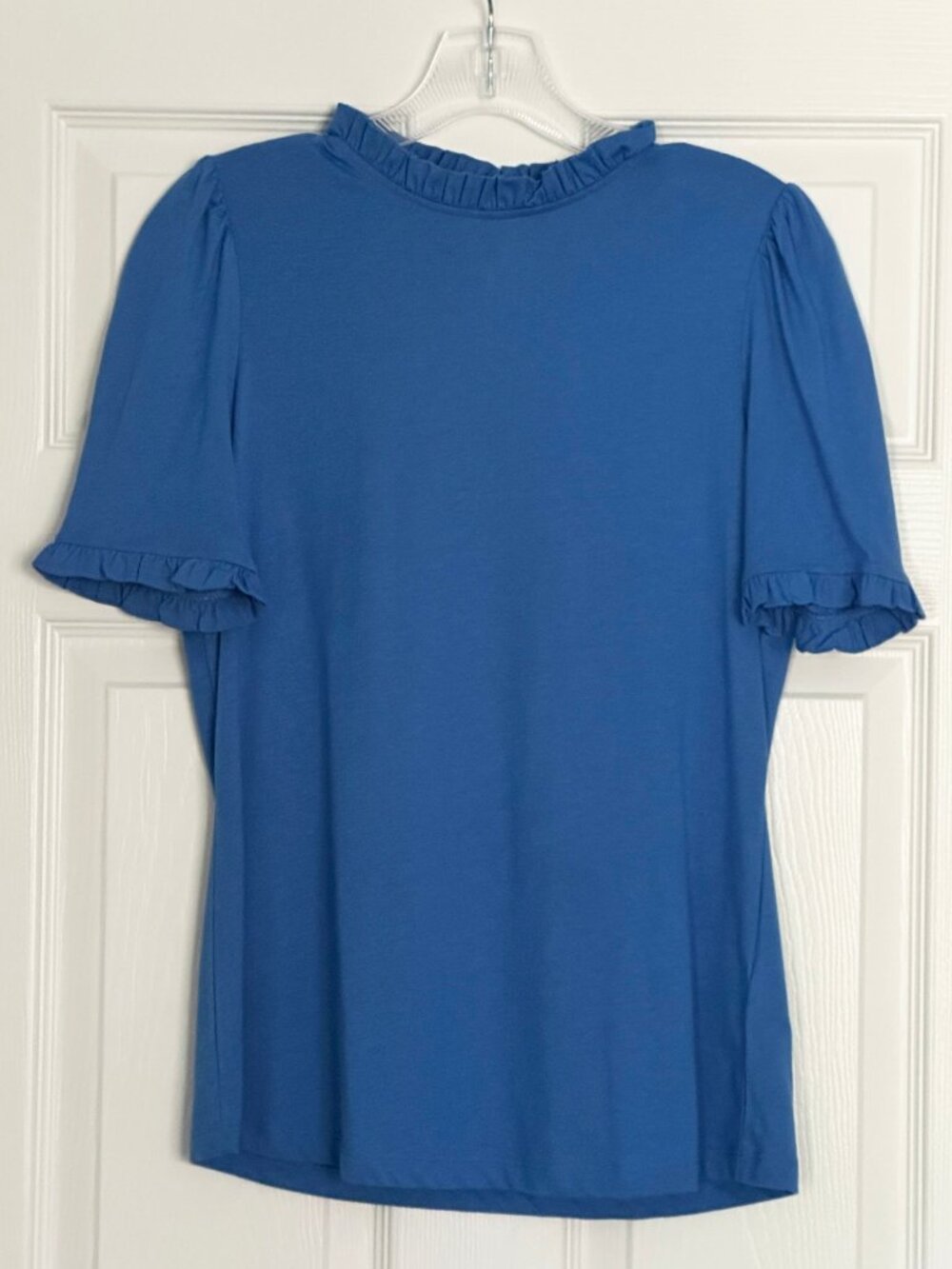 NWT Boden Super Soft Frill Detail T-shirt - Meadow Spring Blue - Size 6 - Picture 4 of 8